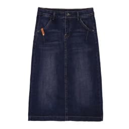 Cowboy Midi Skirt Mid Length 2026 New Spring Summer Denim Wrapped Hip High Waist Split A-Line Skirt Women's Casual Clothes