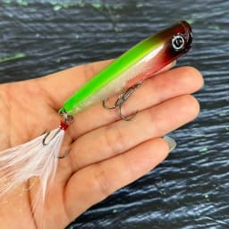 7g 65mm Surface Popper Fishing Lures Long Casting Artificial Hard Bait Topwater Pencil Swimbait Wobblers for Pike Perch Supplies