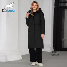 ICEbear Winter 2024 Women's Jacket Reversible High Quality Zipper Hooded Jacket Brand Fashion Parka Women's GWD4682I