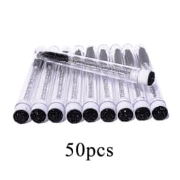 10/50pcs Reusable Eyelash Brush Tubes Eyebrow Brush Eyelash Wands Replaceable Dust-proof Drill Rose Bottom
