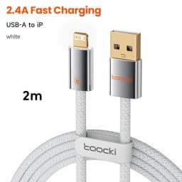 Toocki 27W USB C to Lightning Fast Charging Cable for iPhone 14 13 12 Pro Max Xs 2.4A USB A to iP Zinc Alloy Data Cable for iPad