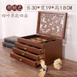 Big Size Wood Jewelry Storage Box Drawer Ring Necklace Jewelry Boxes Organizer Case Earrings Display Bangles Tray Accessories