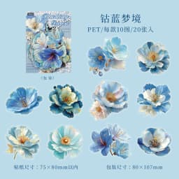 20sheets/pack Kawaii Stationery Stickers Gilded Flower Language Craft Scrapbooking Album Junk Journal Happy Planner Diary