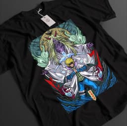 2026 New Naruto Uzumaki Sasuke Anime Printed T-shirt Summer Men's Pure Cotton Neutral Casual Family Set Short Sleeved T-shirt