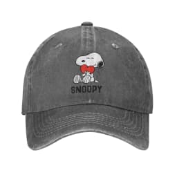 Snoopy Joe Cool Baseball Caps Vintage Distressed Denim Cartoon Headwear Unisex Style Outdoor Activities Adjustable Fit Caps Hat