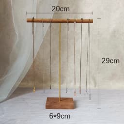 Brass Walnut Jewelry Display Rack Combination Earrings Holder Stud Earrings Hanger Necklace Storage Rack Jewelry Display Stand