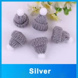 10-50Pcs Mini Knitting Hats Christmas DIY Craft Knitting Doll Hats Mini Wool Hat for Christmas Tree Ornaments DIY Hair Accessory