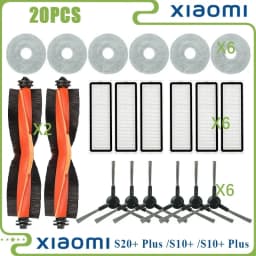 For Xiaomi Robot Vacuum S20+ Plus B108GL/ S10+ Plus B105 Parts Main Roller Side Brush Hepa Filter Mop Cloth Accessories