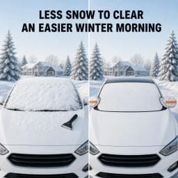Car Windshield Cover for Snow and Ice with Side Mirror Covers, Silver Winter Frost Protector, 57.09 X 43.31 Inches, Front Windshield Coverage for Outdoor Parking at Home, at Work or in Driveways