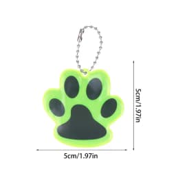 10Pcs Paw Reflective Keychain Outdoor Night Safety Kids Pet Double-sided Reflective Backpack Accessories Pendant