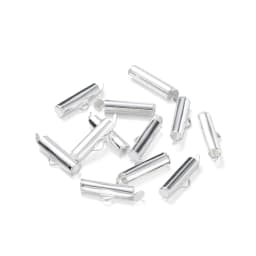 30-50Pcs Crimp End Beads Beading Slide On End Clasp Buckles Tubes Slider End Caps For DIY Jewelry Connectors Making Accessories