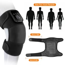 Heated Knee Massager Thermal Support Wrap with 3 Level Adjustable Vibration Leg Warmer for Relaxation