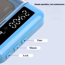 Transparent Phone Lock Box with Display Screen Self-Discipline Device Smart Timer Phone Lock Box for Student Phone Time Manager