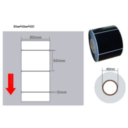 1Roll Coated Paper Sticker Adhesive Paper Black Tag Waterproof Package Label Blank Price Print Supplies Stationery Sticker