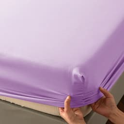 High Quality Fitted Sheet - Microfiber Soft Touch, Deep Pocket 25cm, Wrinkle Free Anti-Slip, Solid Color Twin/Full/Queen/King
