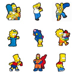1-100pcs Cartoon Wacky Simpson Anime Series PVC Shoe Charms Accessories DIY Creativity Sandal Wristbands Party Decorations