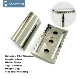 KAMPFE Titanium Alloy Safety Shaver Head CNC Milling Men's Razor Gift