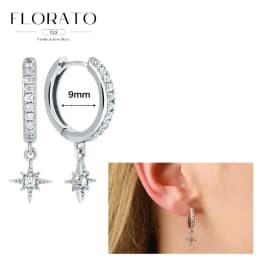 FLORATO 925 Sterling Silver Earrings Chain Tassel Pendant Earrings Zircon Silver Earrings for Women Trend Luxury Wedding Jewelry