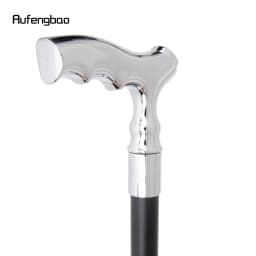 White T Wave Shape Walking Cane Fashion Decorative Walking Stick Gentleman Elegant Cosplay Cane Knob Crosier 93cm