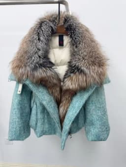 OFTBUY Luxury Short Big Fox Fur Goose Down Coat Female Natural Fur Puffer Jacket New Autumn Winter Thickened Warm Clothes Women