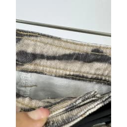Summer New High Street Zebra Pattern Denim Short Skirt with Holes A-shaped Skirt