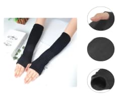 Women's Fingerless Gloves, Elastic Knitted Winter Arm Warmers Thumb Hole Gloves