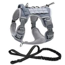 Reflective Tactical Harness For Large Small Dogs Training Vest Leash Pet Harness And Leash Set For Dog Outdoor Adjustable Padded