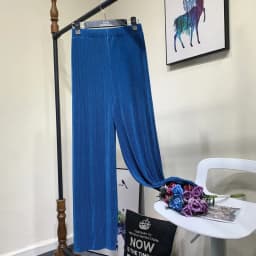 Summer Thin Chiffon Wide Leg Pants For Women Casual Candy Color Loose Long Pants Lady Solid Color Straight Pleated Trousers