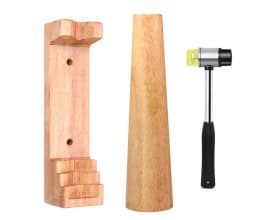 Bracelet and Ring Shaping Assist Stand Bracelet/Ring Mandrel Wooden Shaping Aid Holder for Jewelry DIY Work