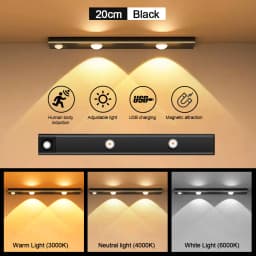 LED Night Light USB Motion Sensor Wireless Ultra Thin LED Wine cooler Light For Kitchen Cabinet Bedroom Wardrobe Indoor Lighting