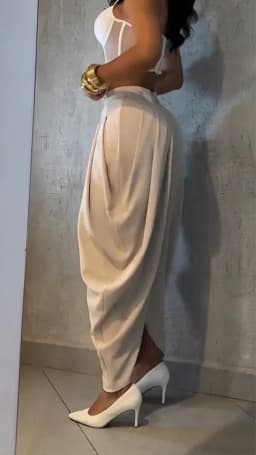 New Women's Pants High Waist Loose Drape Irregular Small Feet Casual Pants Trousers Solid Color