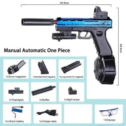 Automatic Shooting Airsoft Pistol Toy Gun Hydrogel Electric Paintball Gun for Adults Boys Outdoor Cs Shooting Gamehoot