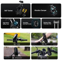 Ulefone Bicycle Holder Ulefone Armor Mount Pro AM02 Universal Bicycle Handle Phone Holder