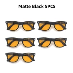 VIVIBEE Night Vision Blue Light Blocking Glasses Men Square Computer Eye Eyeglasses Gaming Women Orange Eyewear