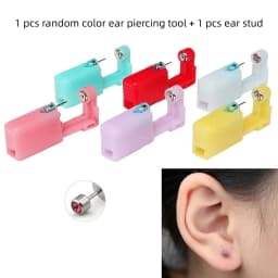 1Pc Tool Disposable Sterile Ear Piercing Kit, Cartilage Tragus Helix Piercing Gun No Pain Piercer Tool Machine Set Stud Jewelry