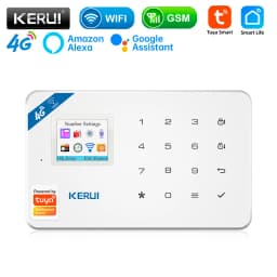 KERUI Security Alarm System Kit W184 4G WIFI GSM Alarm Wireless Home Tuya Smart APP Control Motion Sensor Burglar Support Alexa