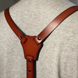 2*115Cm Leather Suspenders Men 4-Clip Y-Back Retro Suspenders Adjustable Suspenders Women's Pants Braces Apparel Accessories