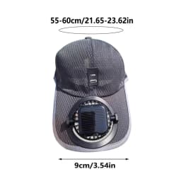 Summer Men Women Fan Baseball Hat Sun Block Baseball Hat with Solar Fan USB Charging Fan Breathable UV Block Outdoor Sunhats