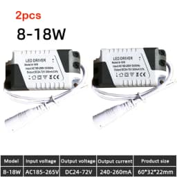 LED Driver AC 110V 220V to DC 12V DC 24V 8-18W 8-24W Lighting Transformer Ceilling Lamp LED Strip Power Supply Adapter 280mA