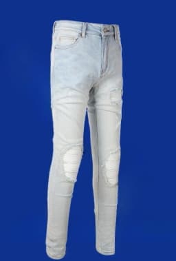 Distressed Hole Pencil Pants Men Low Waist Washed Jeans 2024 Autumn Vintage Stretch Straight Ankle Length Trousers Skinny Denims