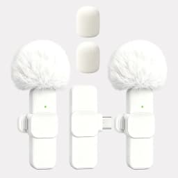 Wireless Lapel Microphone, Type-C Interface, Noise Reduction, Plug and Play, Suitable for Video Recording, Interviews, Live Stre