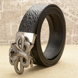 New Style Snake Belts Men High Quality Genuine Leather Men Belts Strap Male Retro Cobra Automatic Buckle Belt for Men