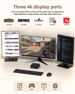 Texhoo MINI PC AMD Ryzen7 5800H R5-7530U 5625U 16G DDR4 2666MHz 512G SSD WIFI6 BT5.2 Desktop Mini Computers Dual 4k Display