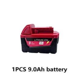 M18 For Milwaukee 18V Power Tool Battery, Charger BR XC M18B5 48-11-1860, Built-in 18650 Power Tool Battery 6.0Ah/9.0Ah/12.0Ah
