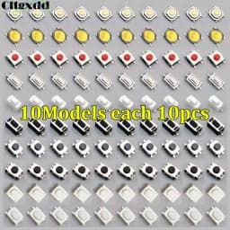 100pcs Car Remote Control Key Touch Switches Tactile Push Button Switches For Hyundai Nissan Honda VW Toyota Kia Peugeot