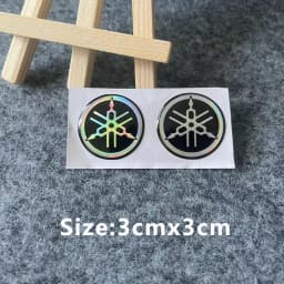 3D Emblem Yamaha Stickers Logo Decal Gold White Blue Red Sticker