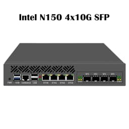 Rackmount 1U 9.5' Firewall Server Intel N150 4×10G SFP Ports 4×2.5G I226-V LAN Network Security Mini PC PfSense OPNsense Router