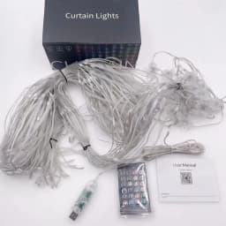 Smart LED Curtain Lights USB,400 LED Dynamic Pattern DIY Curtain String Lights with App & Remote for Birthday Easter Gift