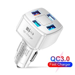 MZX 60W Smart Car Charger PD Type C Quick Dual USB A Fast Charging 12V 12 V Volt Cigar Lighter Ultra QC Charge Mobile Cell Phone