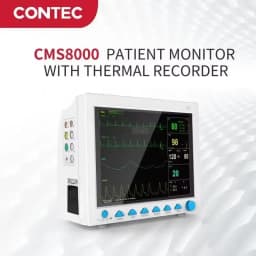 CONTEC CMS8000 Multi-Parameter Patient Monitor 12.1‘’ ICU CCU SPO2 Heart Rate Monitor RESP TEMP ECG PR (Printer, ETCO2 Choose)